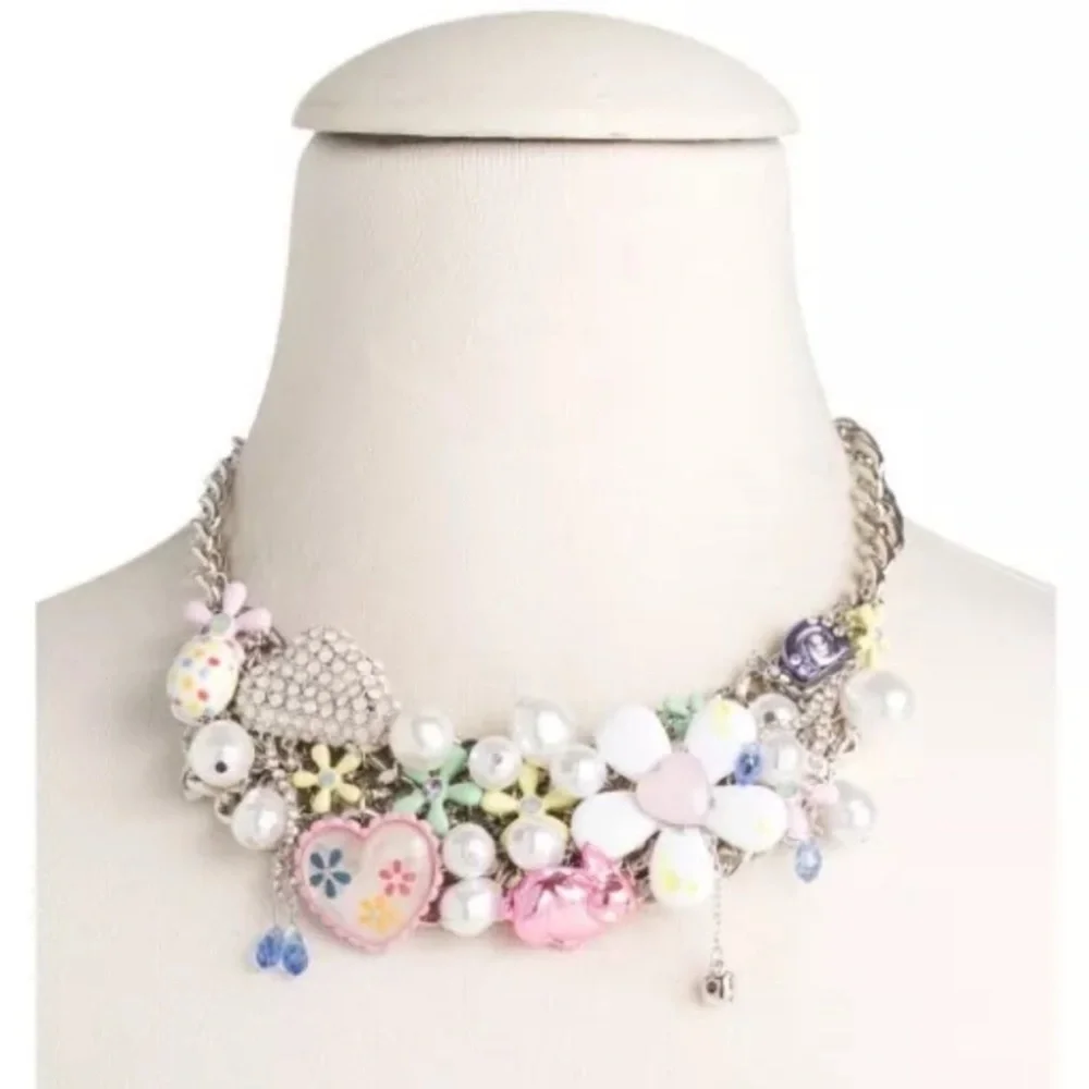 BETSEY JOHNSON Easter Hop To It Spring 2025 Revival Statement Necklace NEW NWT